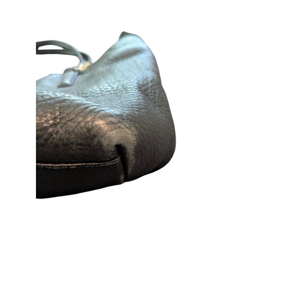 Coach Black Pebbled Leather Tote Bag with Gold Hardware - Picture 4 of 7